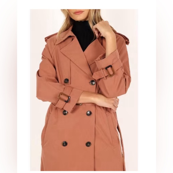 Petal and Pup Womens Trina Button Front Trench Coat - Picture 2 of 5